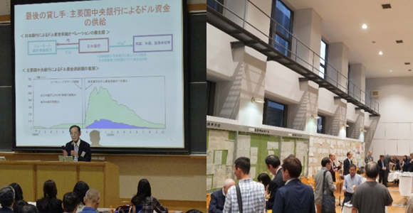 左：講演会　右：懇親会の様子